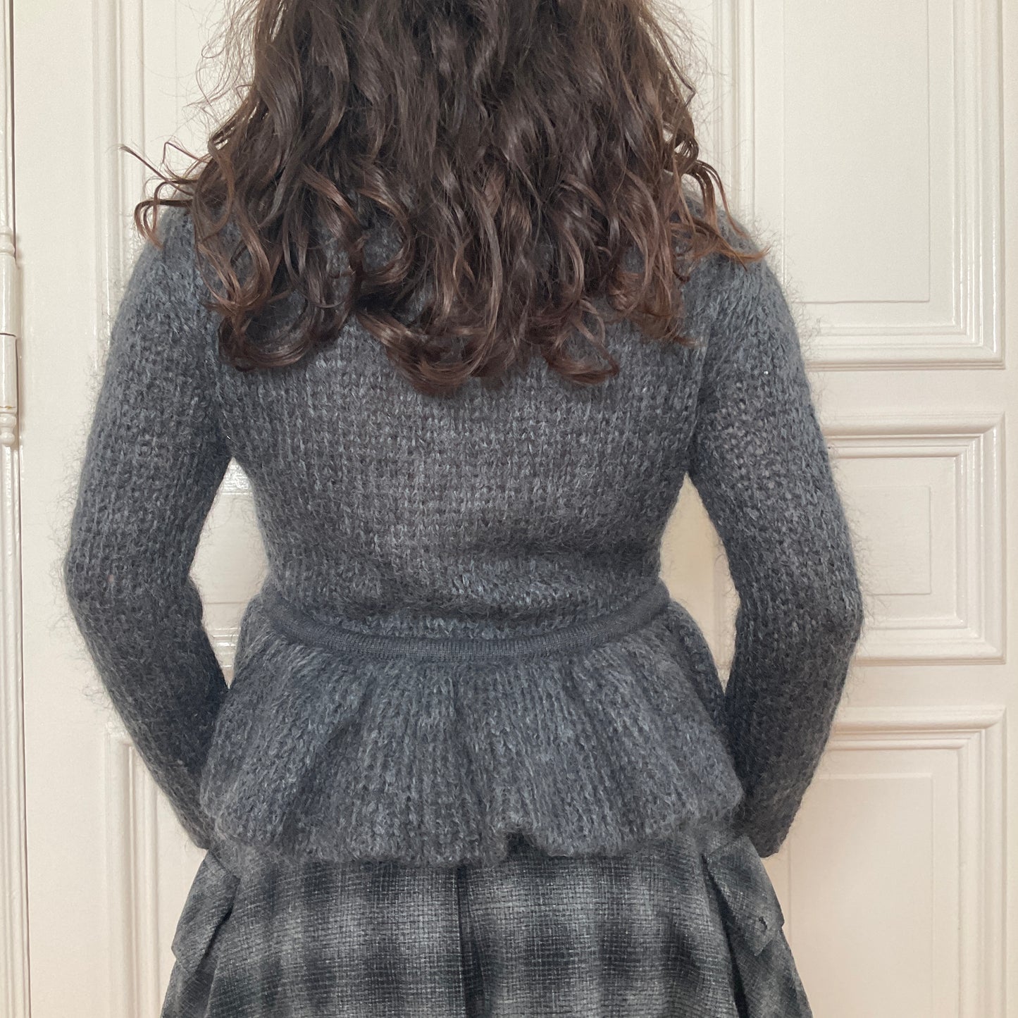 Limi Feu mohair blend chunky ruffled cardigan