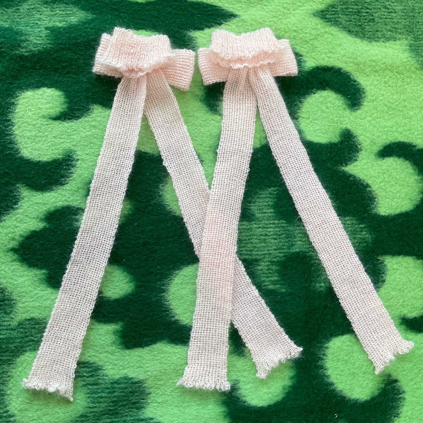 Natascha Domino ~ mohair ribbons pair