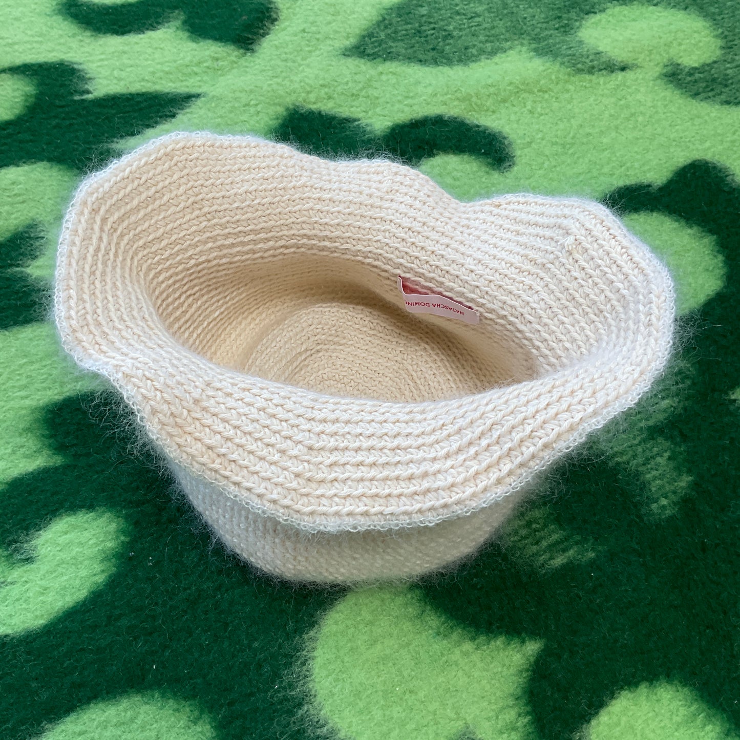 Natascha Domino ~ mohair blend crochet bucket hat