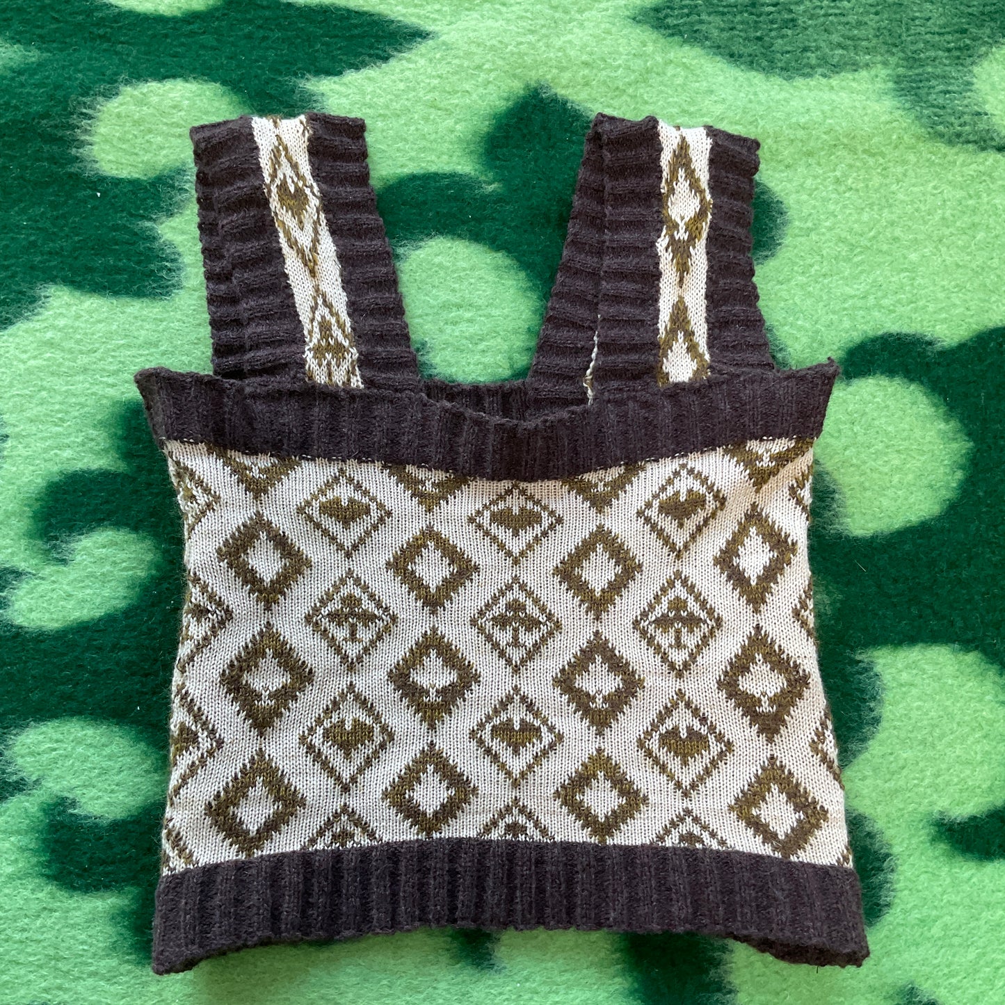 Natascha Domino ~ cashmere blend playing cards tank top