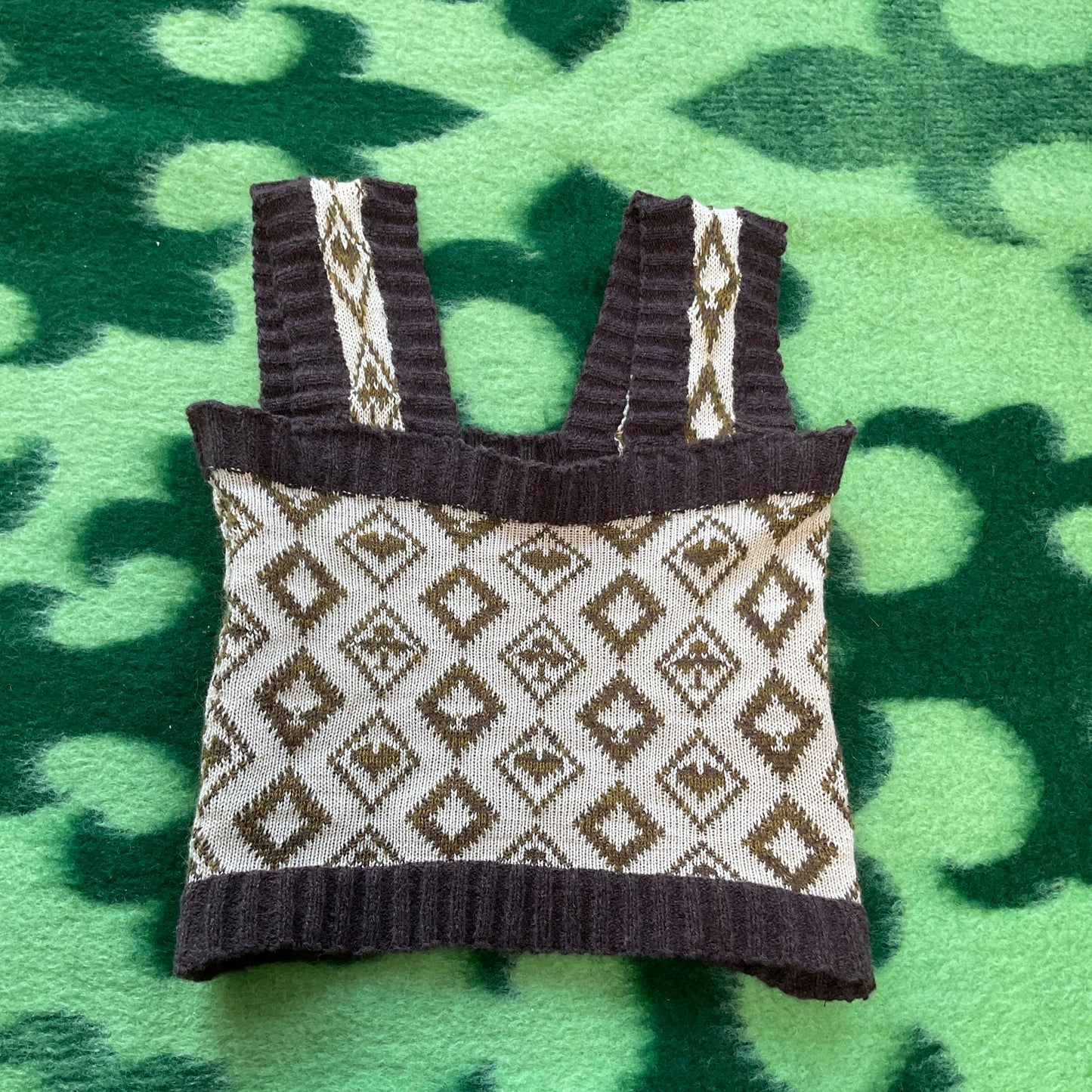 Natascha Domino ~ cashmere blend playing cards tank top