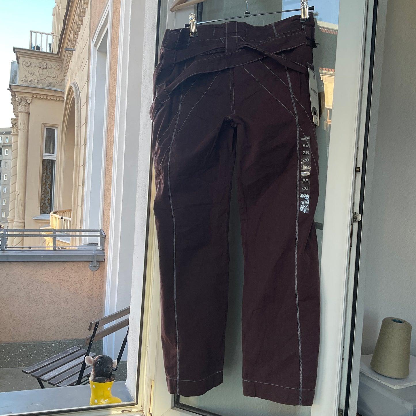 Purple pants with strings
