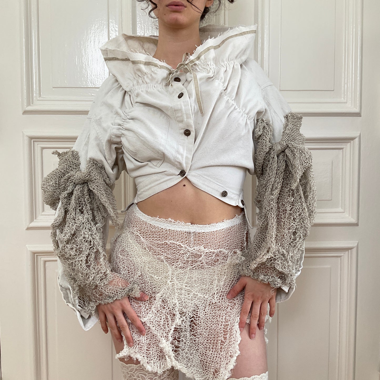 Bow Shirt with gatherings