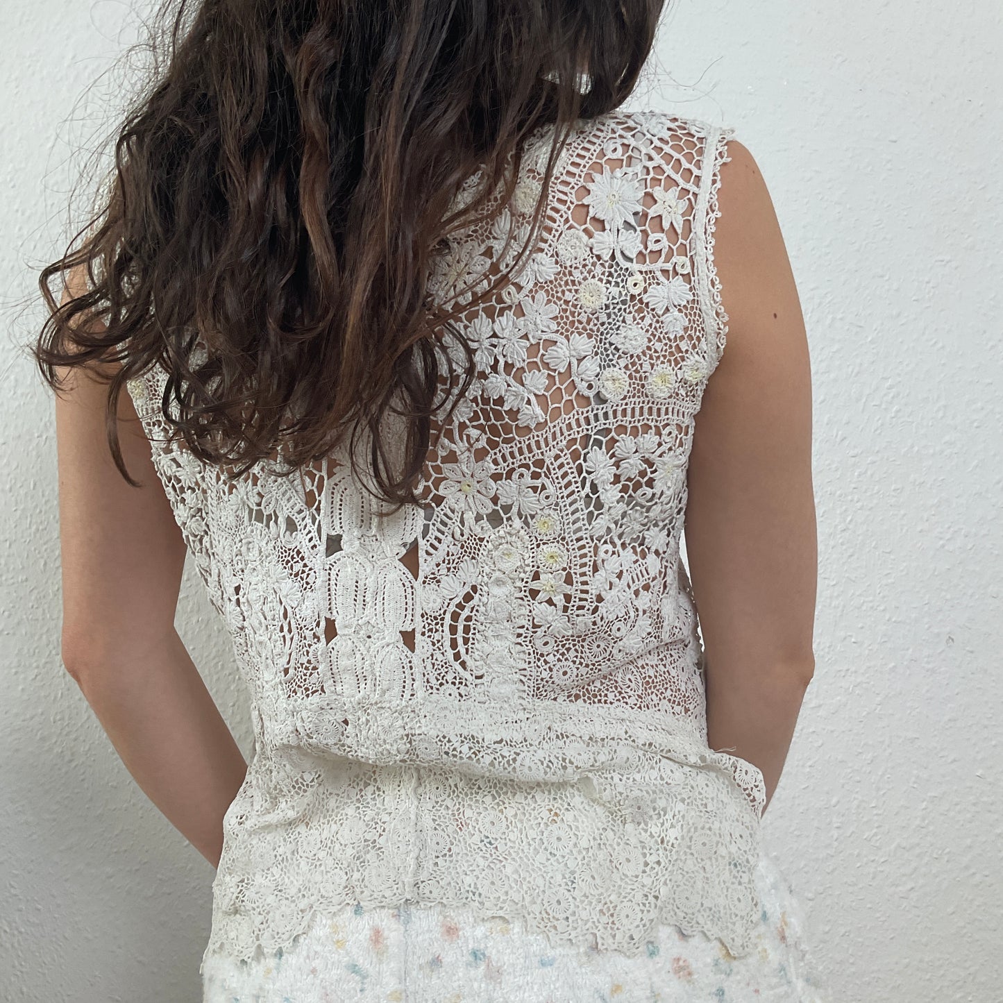 Handmade Italian lace top
