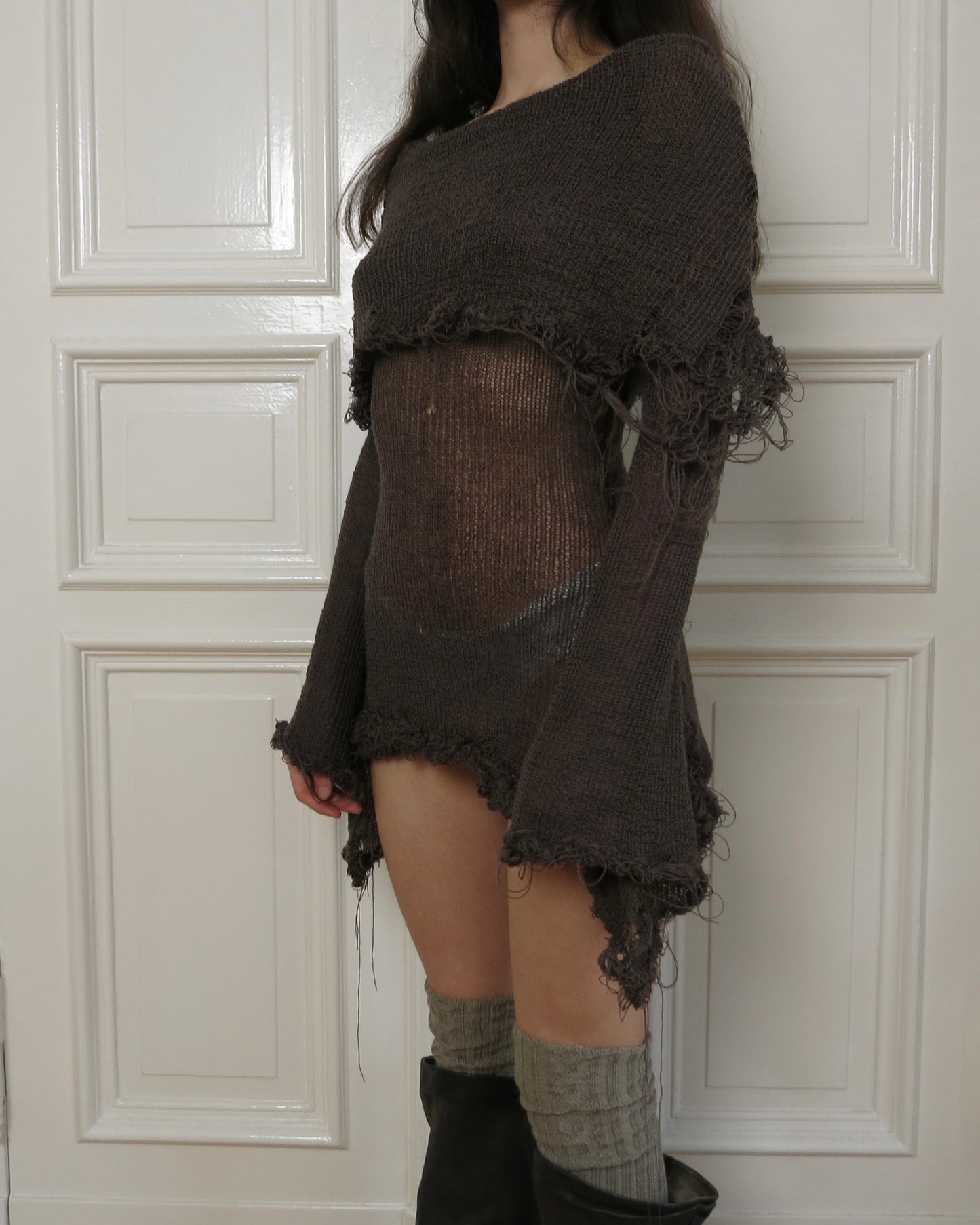 gargarox - Monkcore brown minidress
