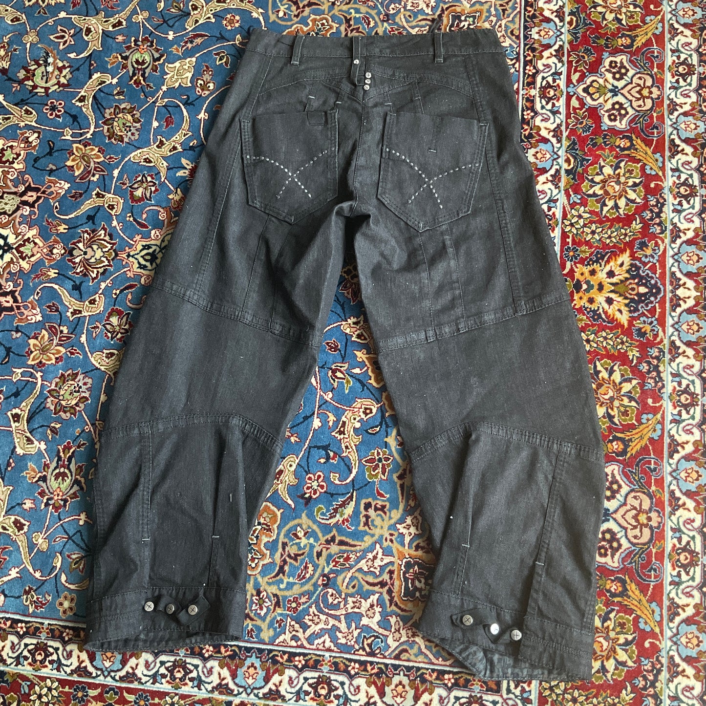 Deconstructed capri pants