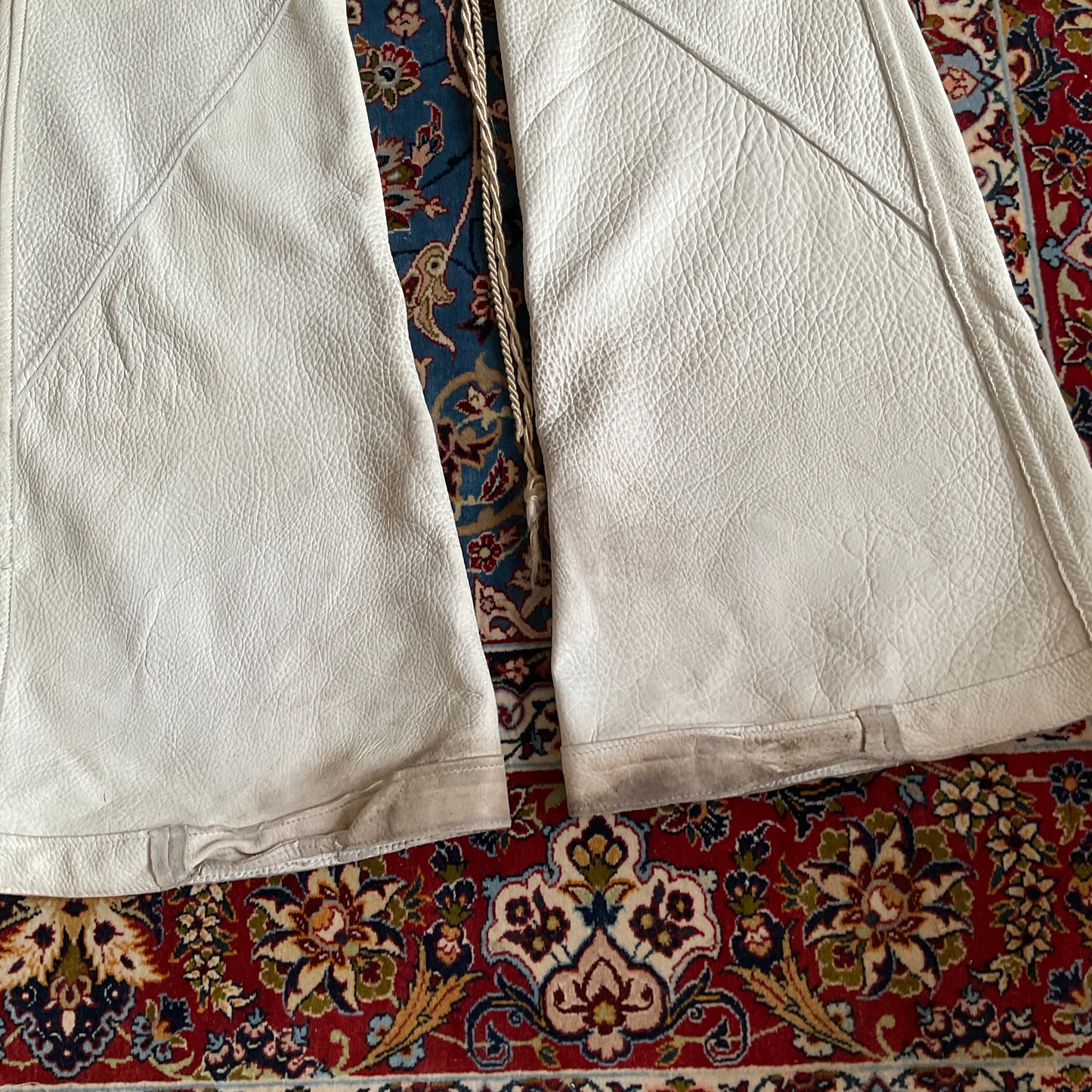 Elfic white leather pants