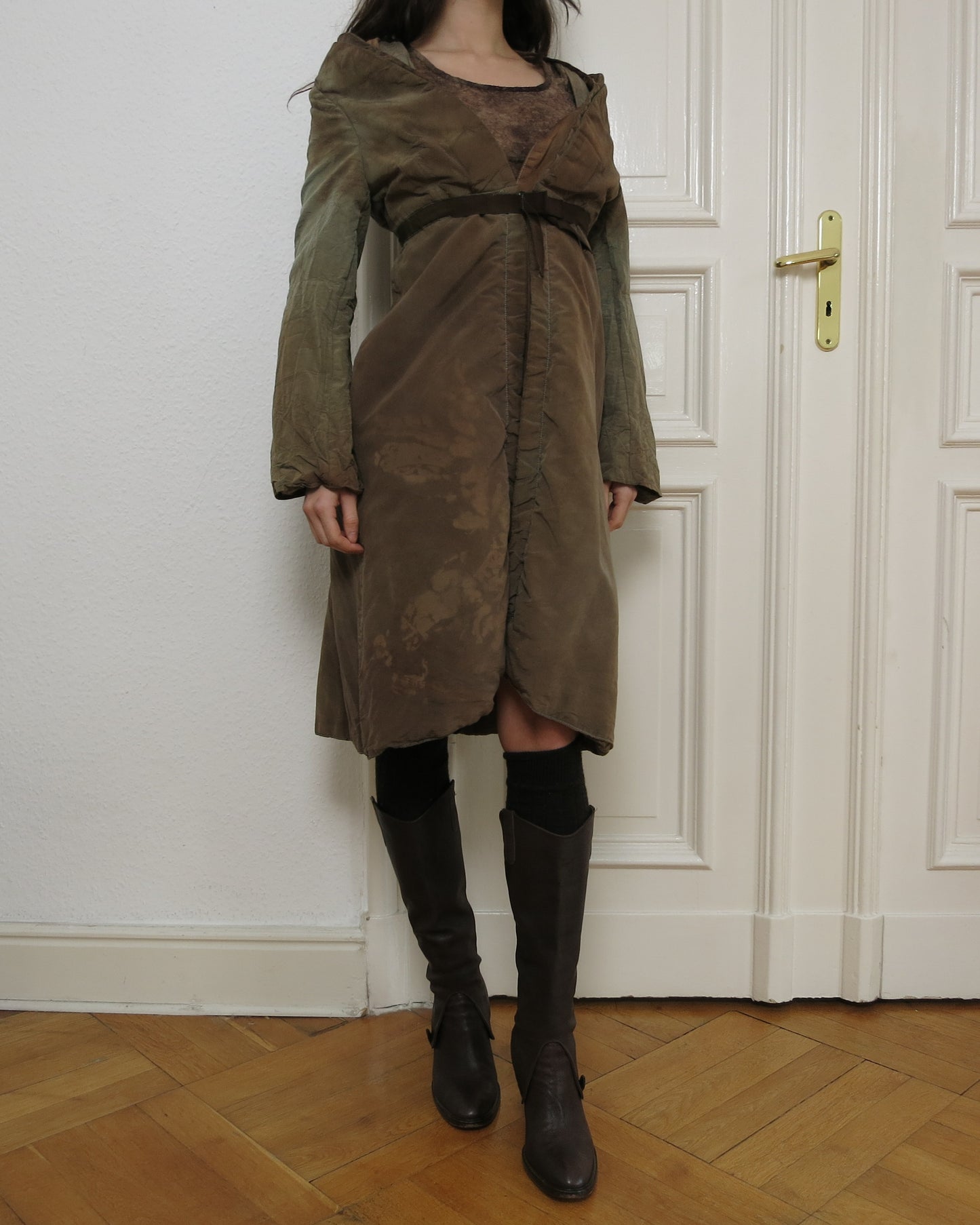 Alexander Mcqueen silk spring coat
