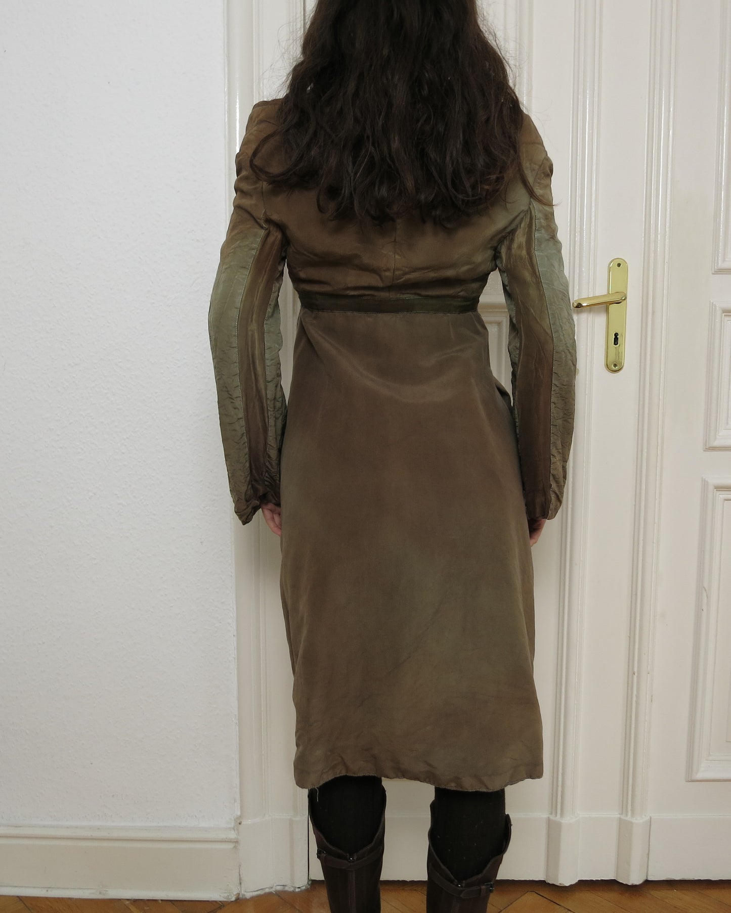 Alexander Mcqueen silk spring coat