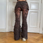 gargarox ~ Brown distressed pants
