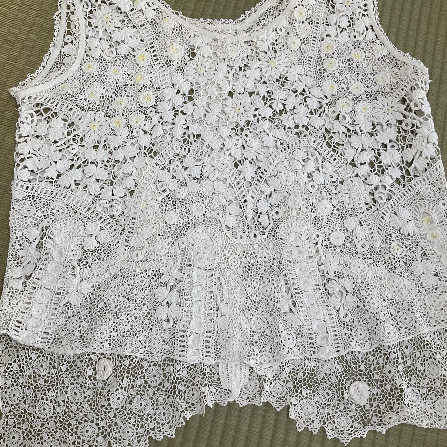 Handmade Italian lace top
