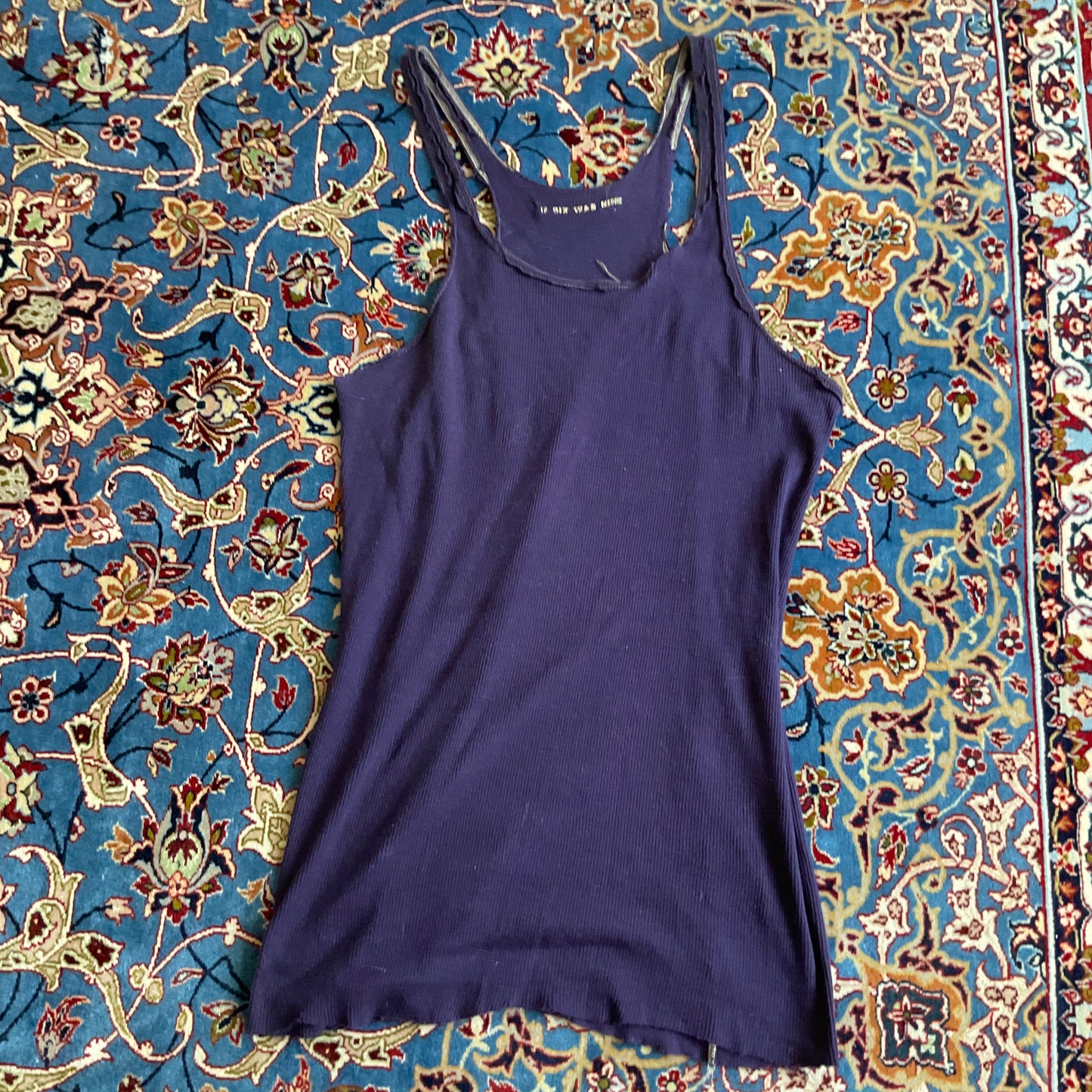 Ifsixwasnine purple long tank top