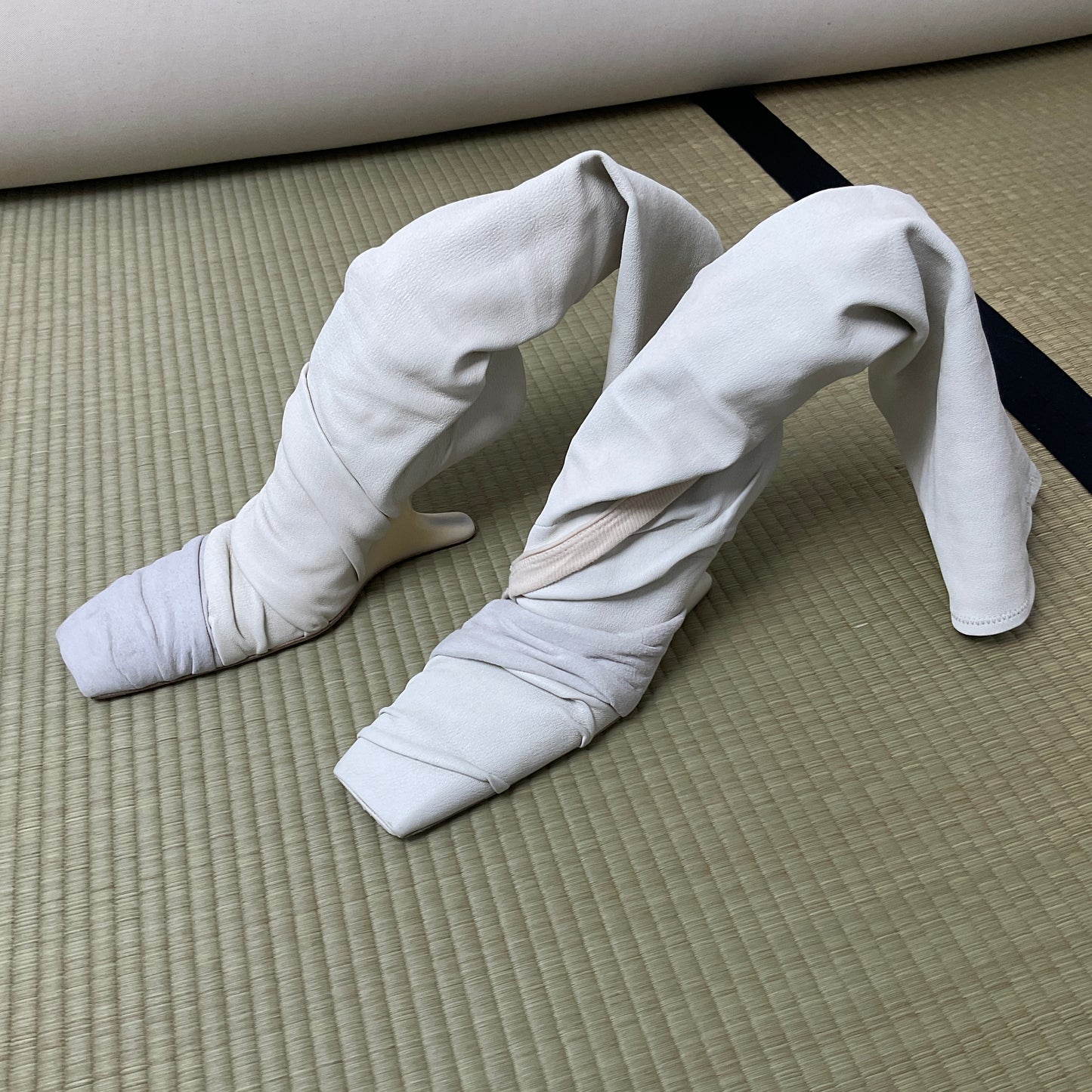 Rick Owens white leather sockboots