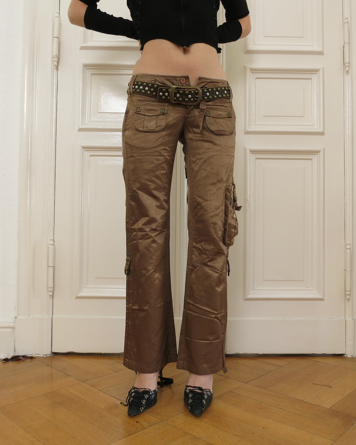 Low rise shiny cargos