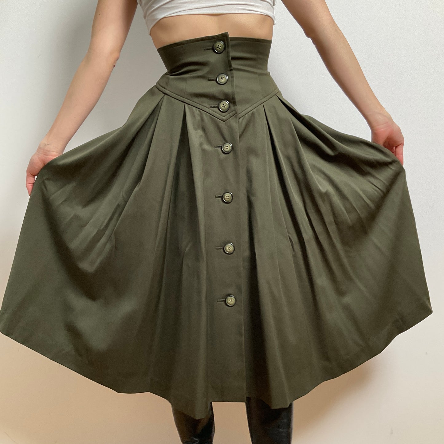 vintage YSL skirt with corset waist