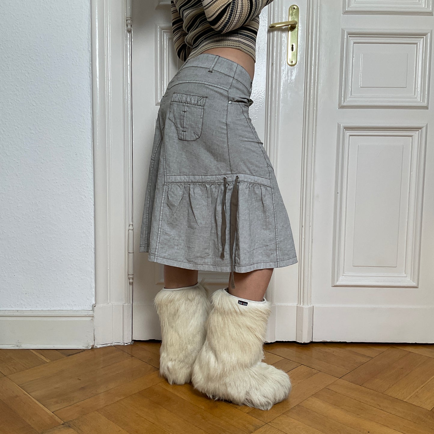 Furry snow boots