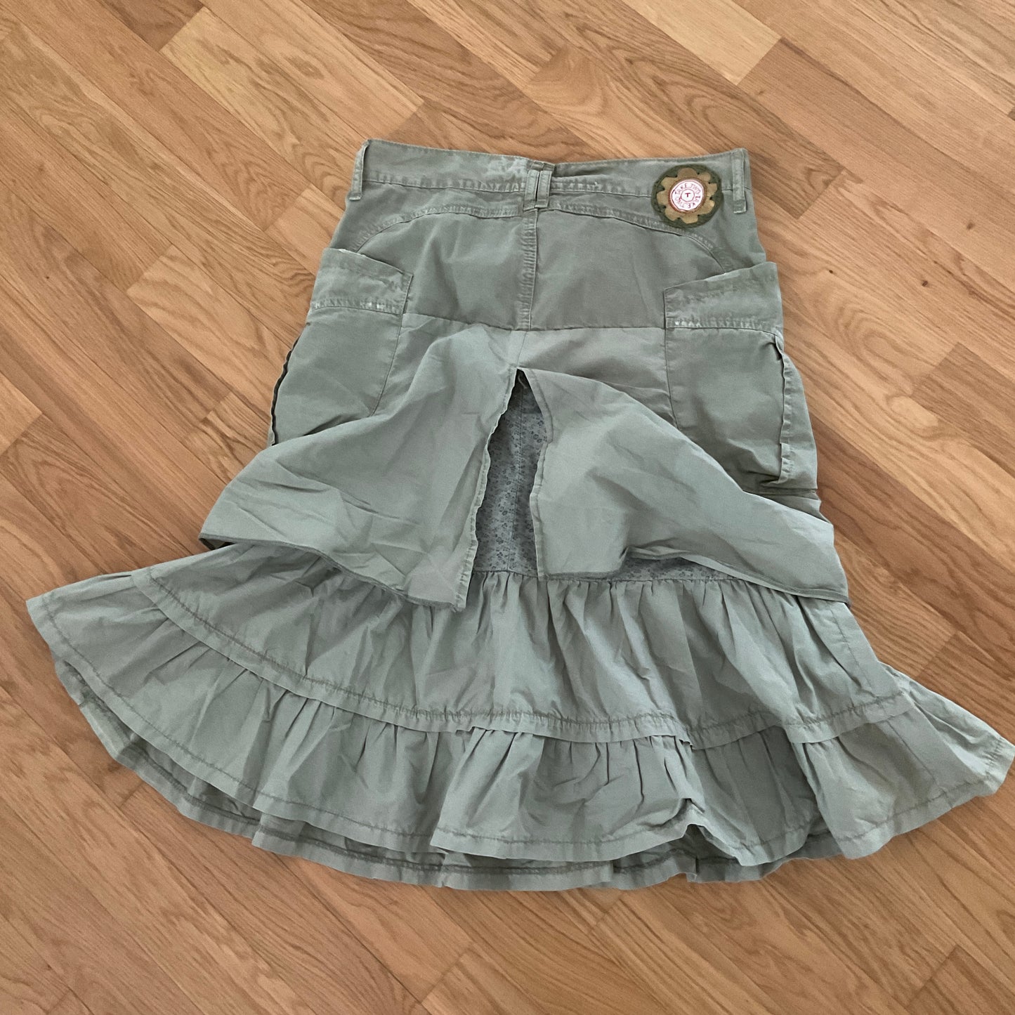 00s green cargo skirt