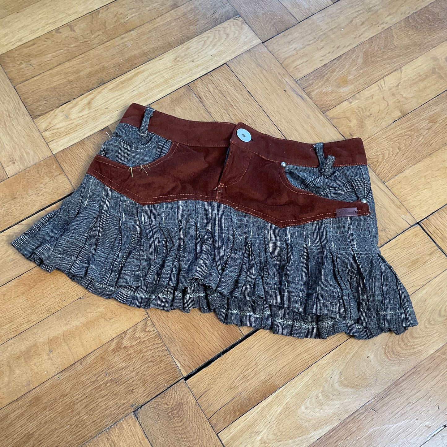 Pleated micro skirt