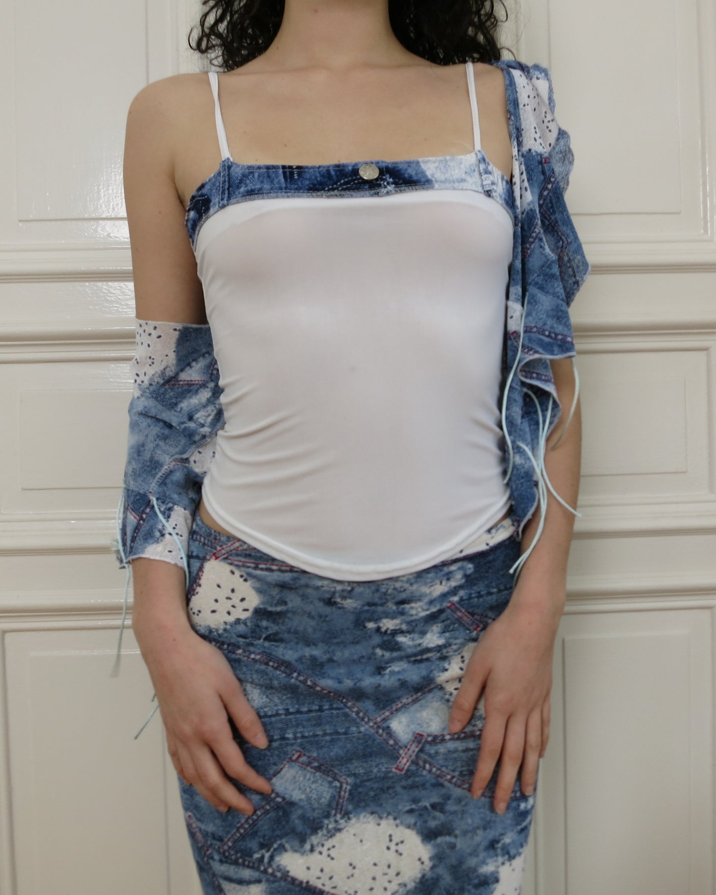 00s denim print 4 piece