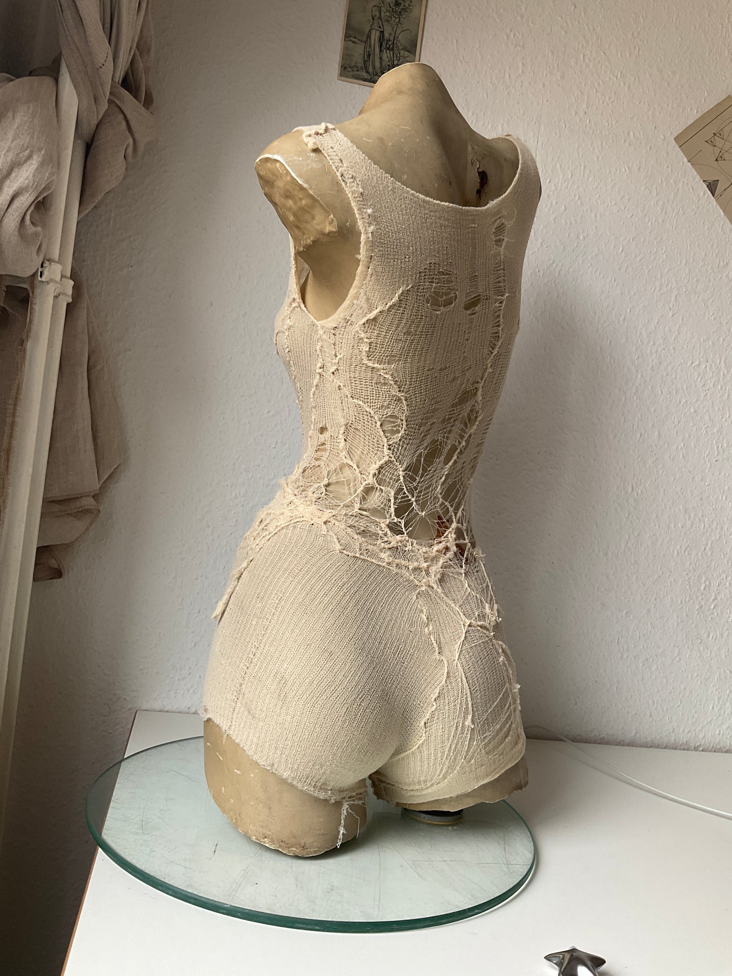 annina - distressed knit onesie