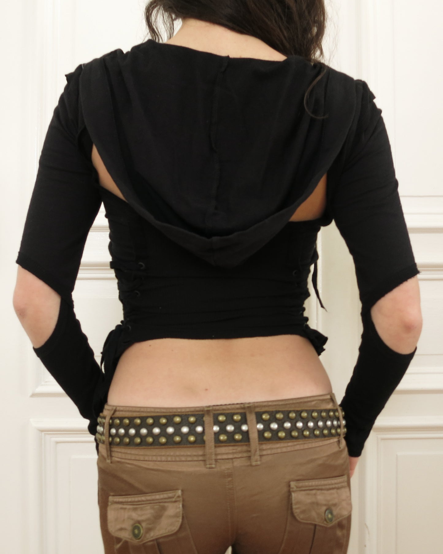 Goth corset hoodie