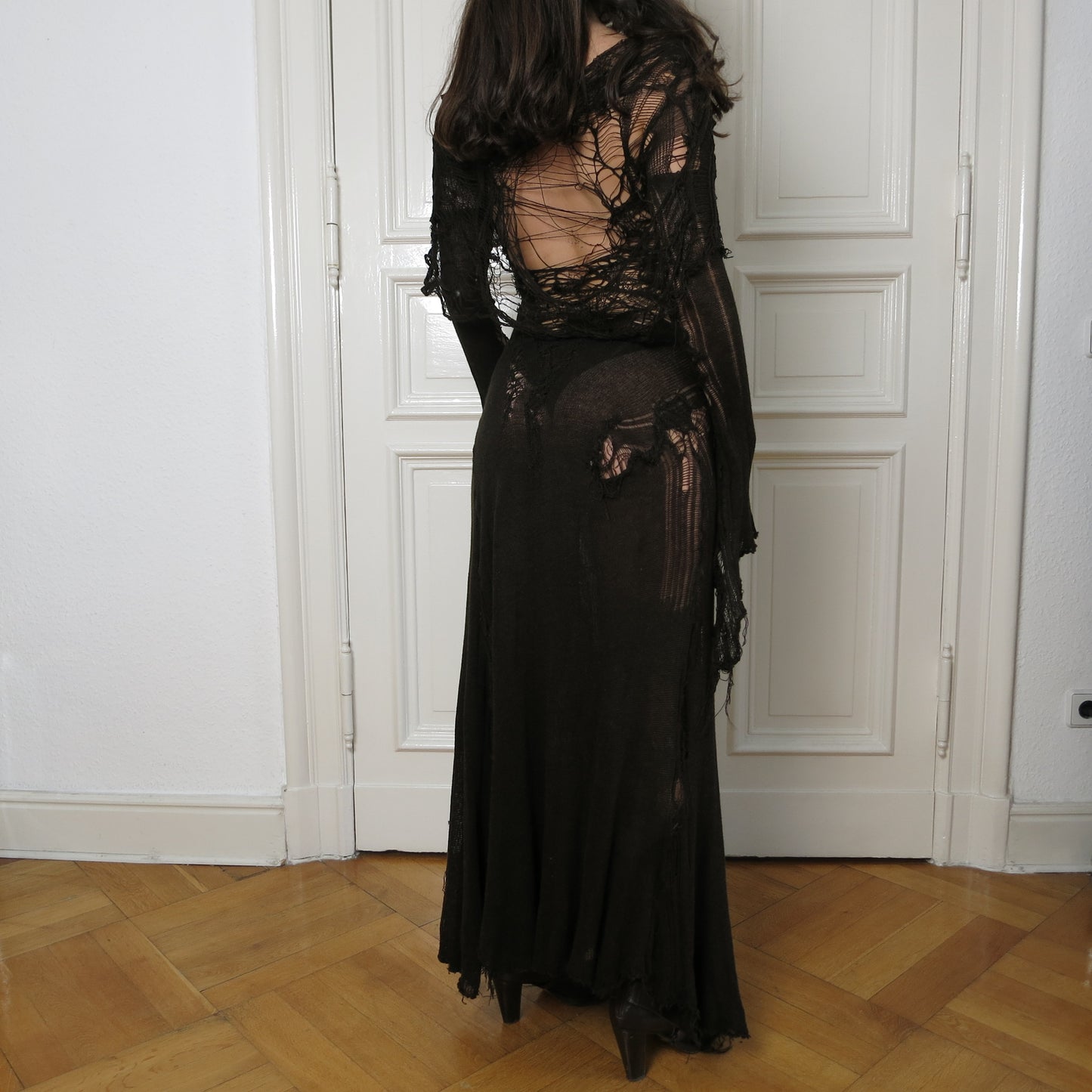 gargarox ~ dark brown monk dress