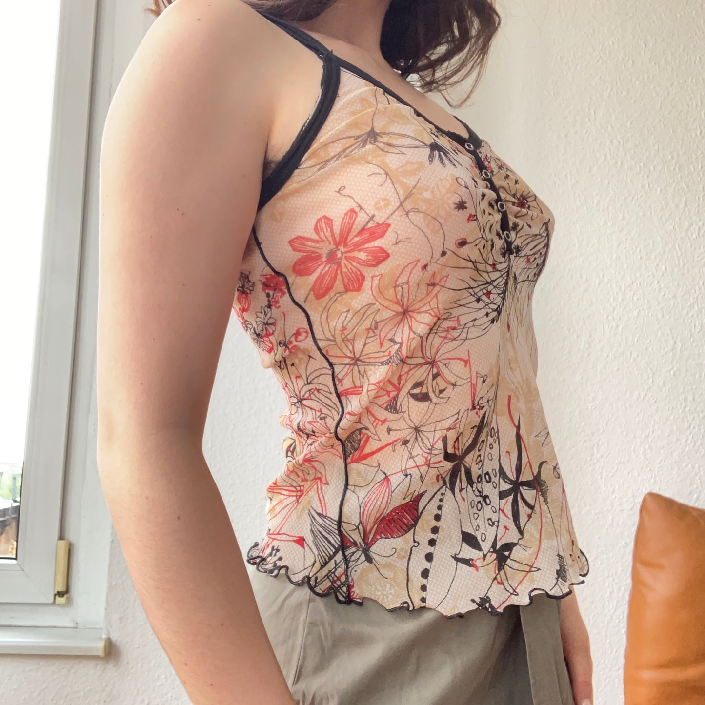 00s meshy flora top