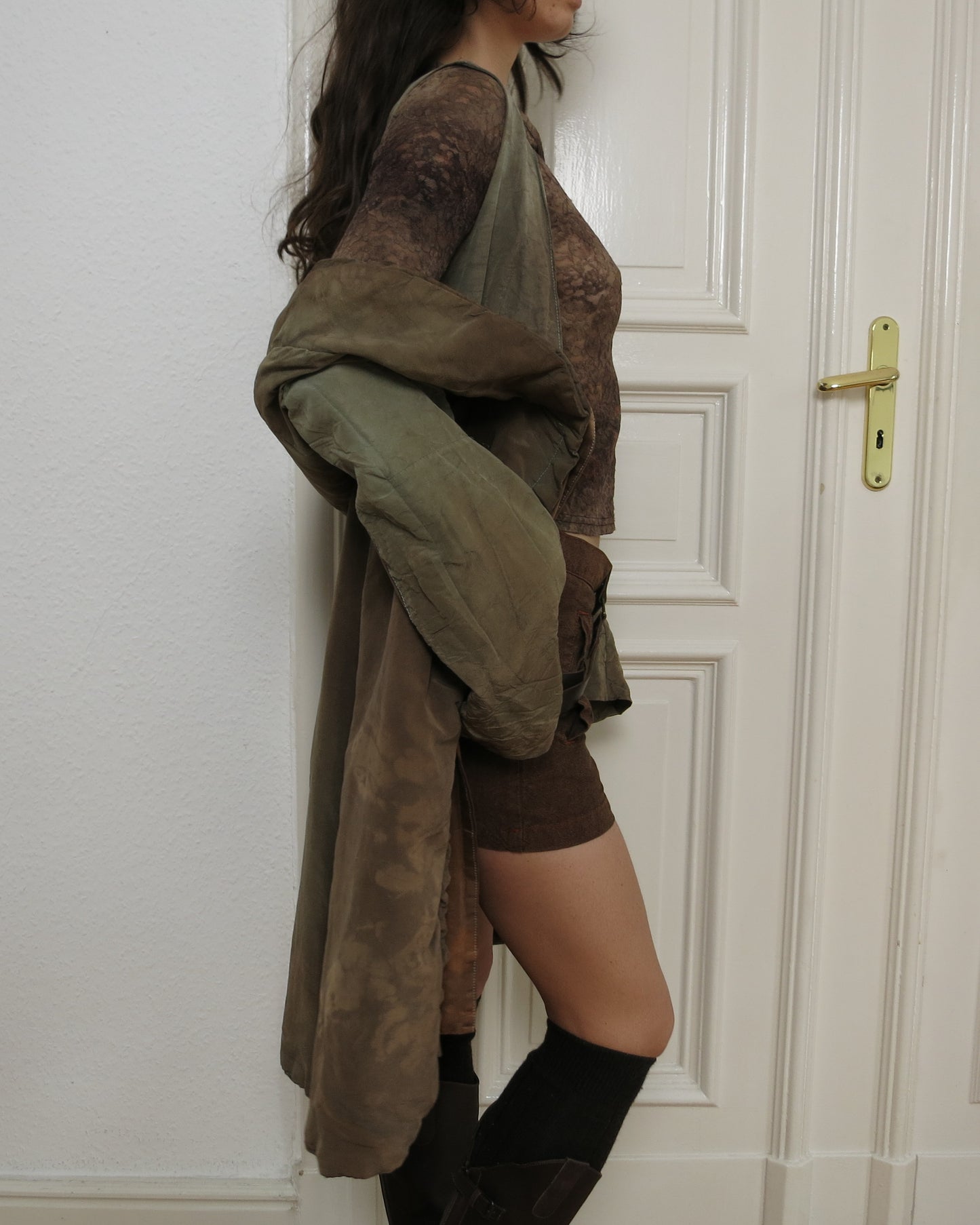 Alexander Mcqueen silk spring coat