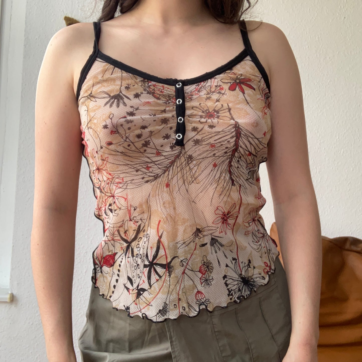00s meshy flora top