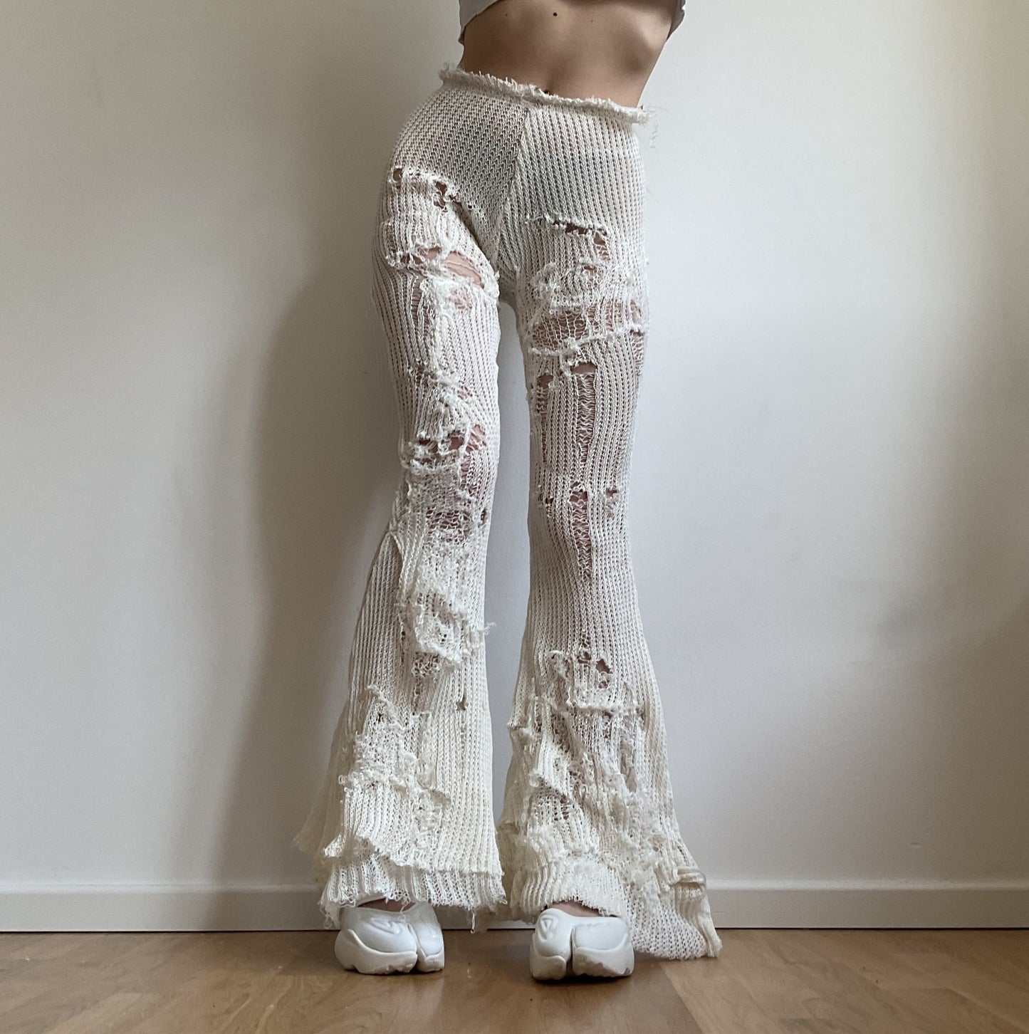 Distressed Flared Pants