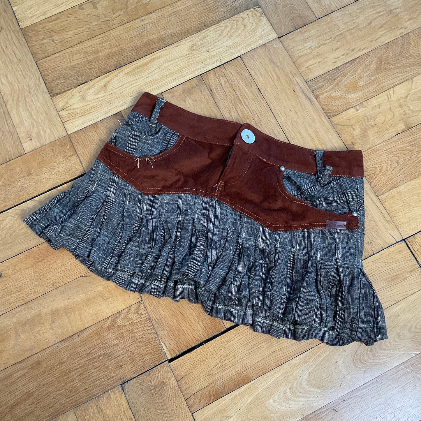 Pleated micro skirt