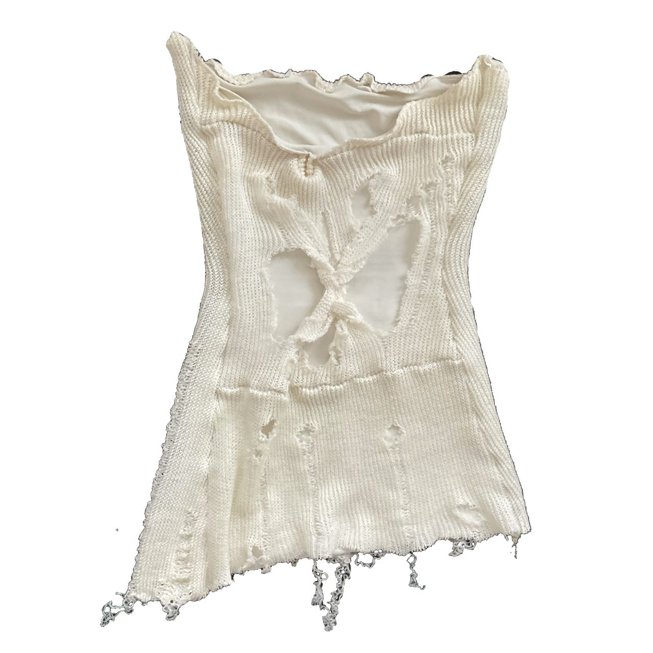 Knitted linen minidress