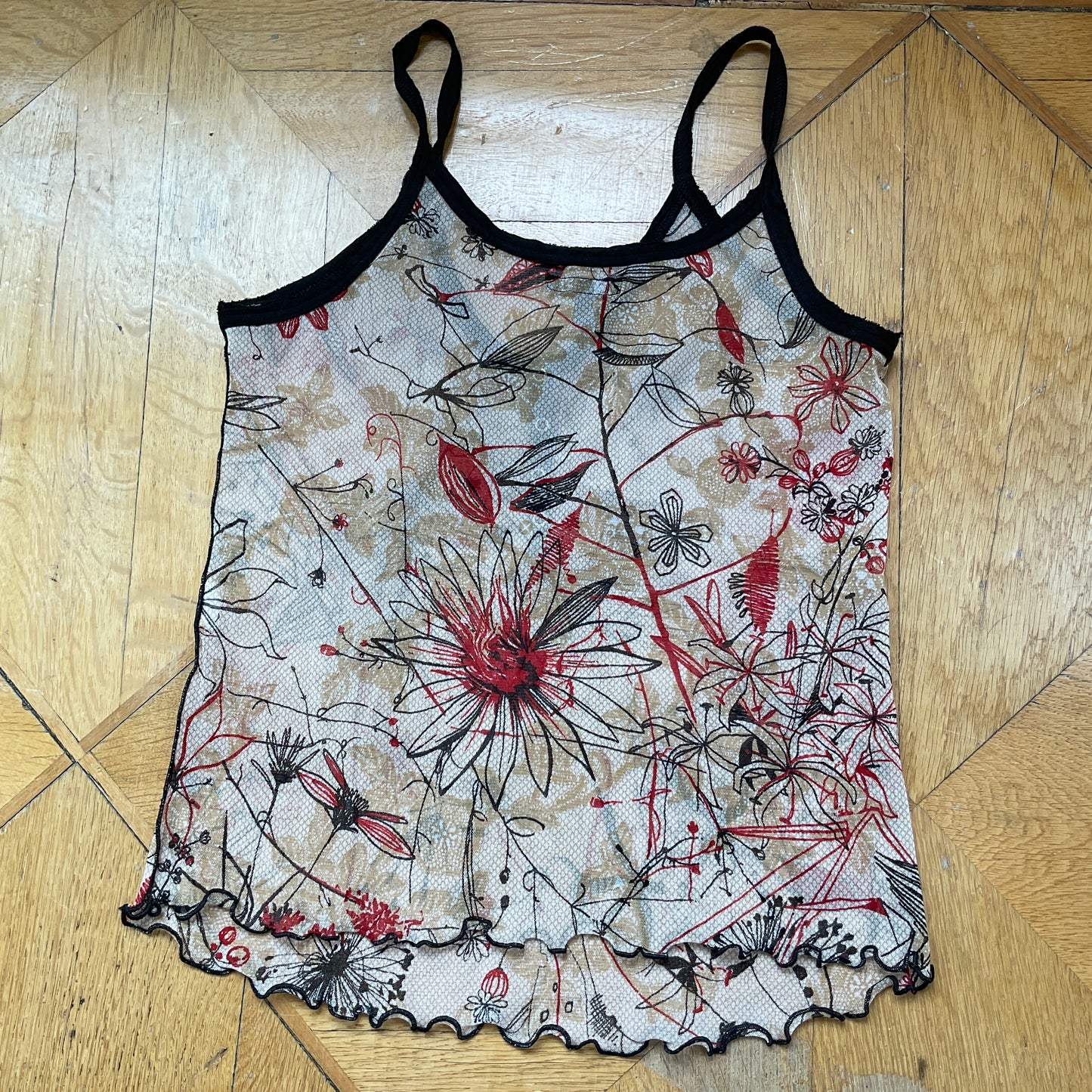 00s meshy flora top