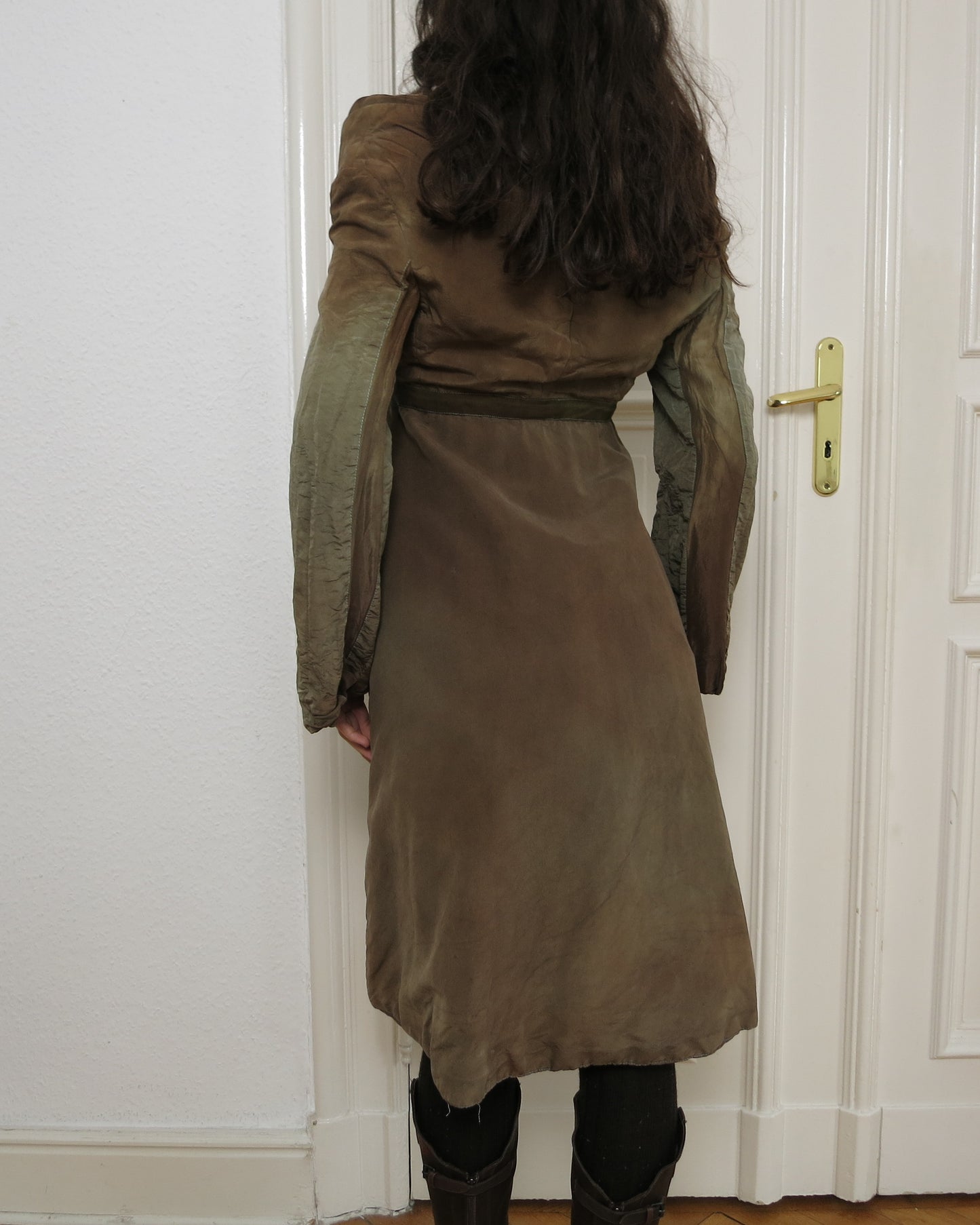Alexander Mcqueen silk spring coat