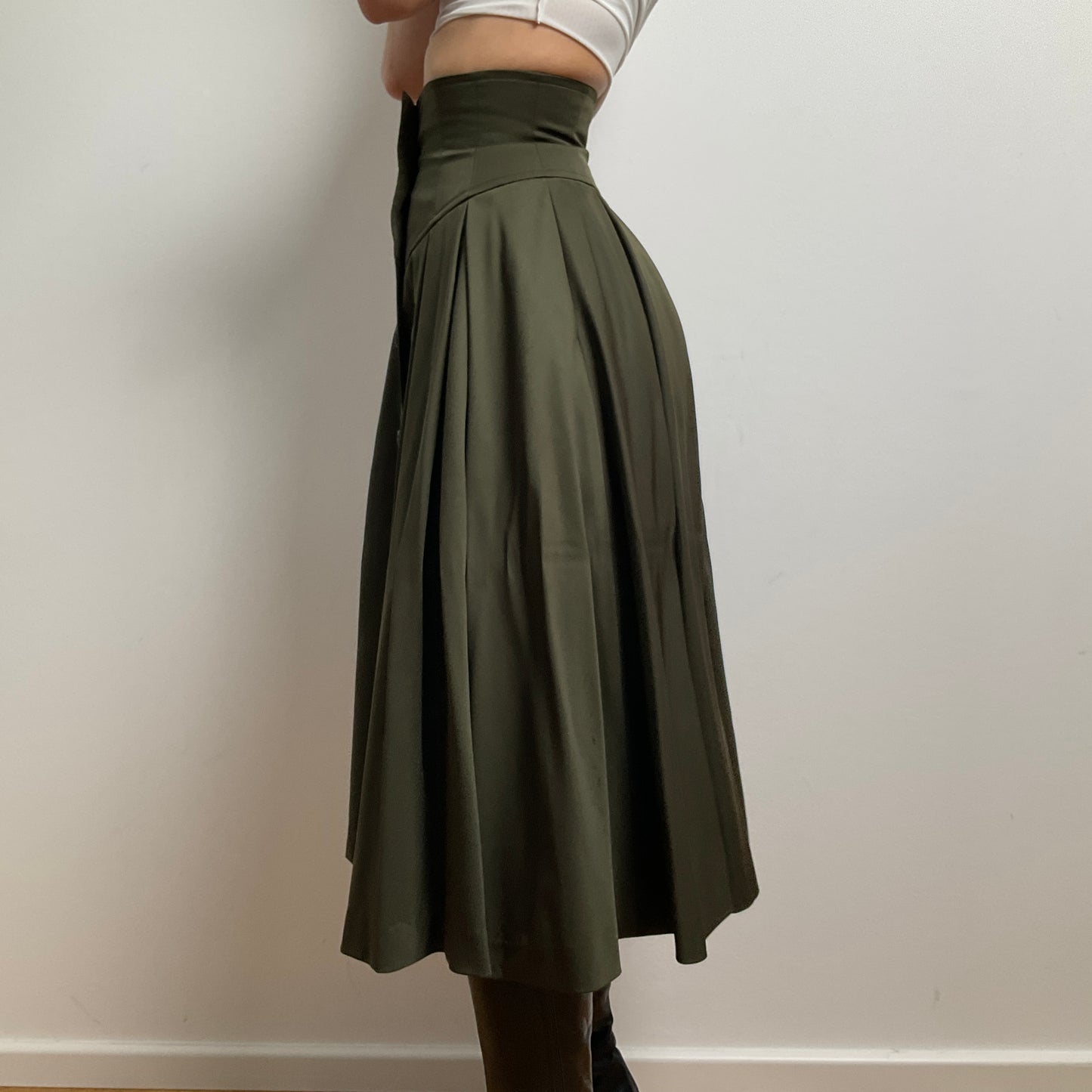 vintage YSL skirt with corset waist