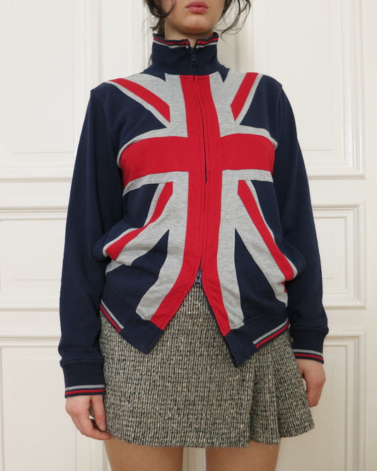 Union jack zipper cardigan