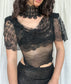 Annina lace and distressed top