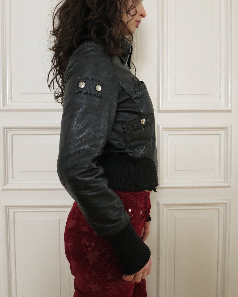 Black leather jacket