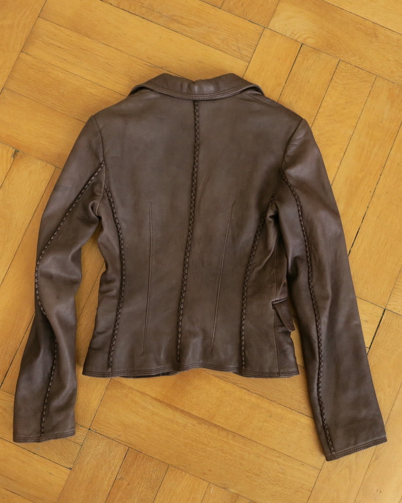 Leather blazer