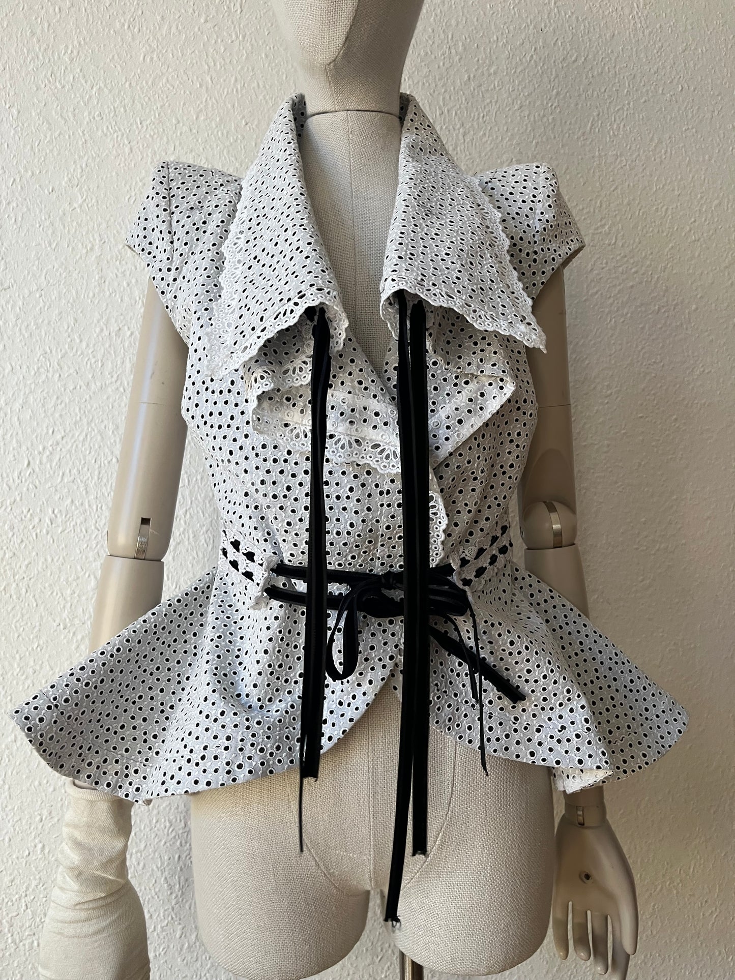 Antonio Berardi deconstructed lace blouse