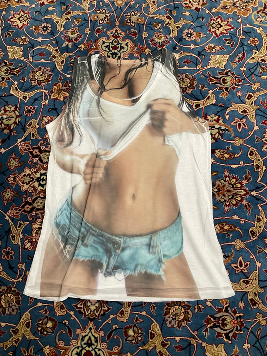 trompe l'oeil tank top