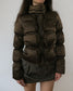 Ruffled puffer jacket