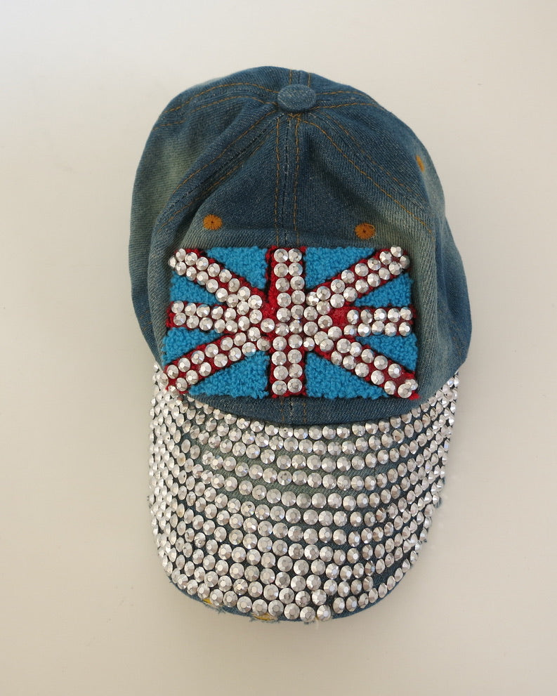 Bedazzled Union Jack cap