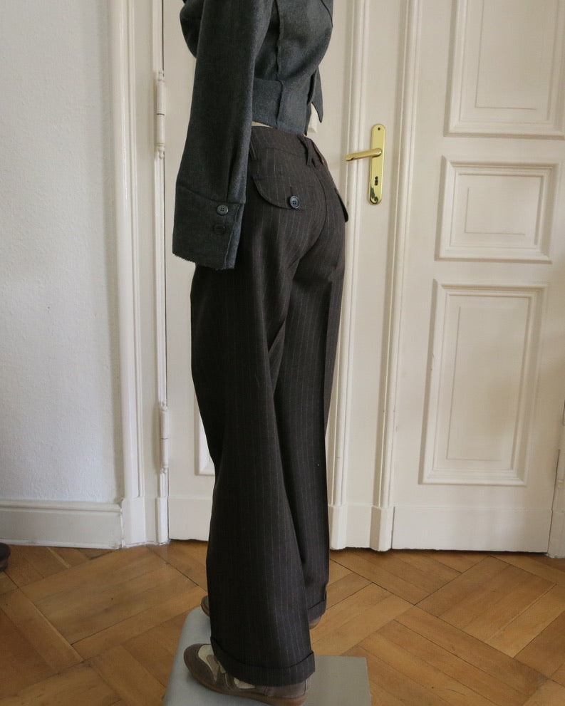 Pinstripe trousers