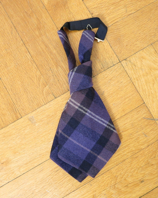 Purple plaid tie