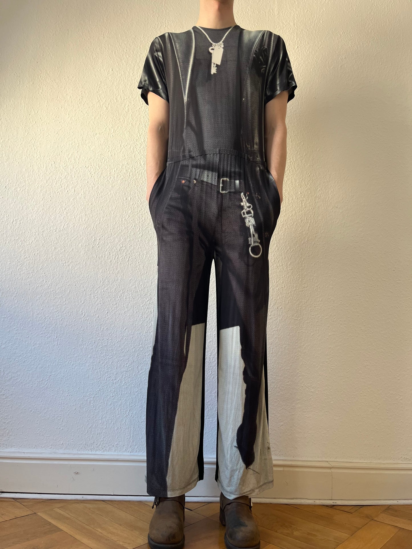 MM6 trompe l'oeil jumpsuit