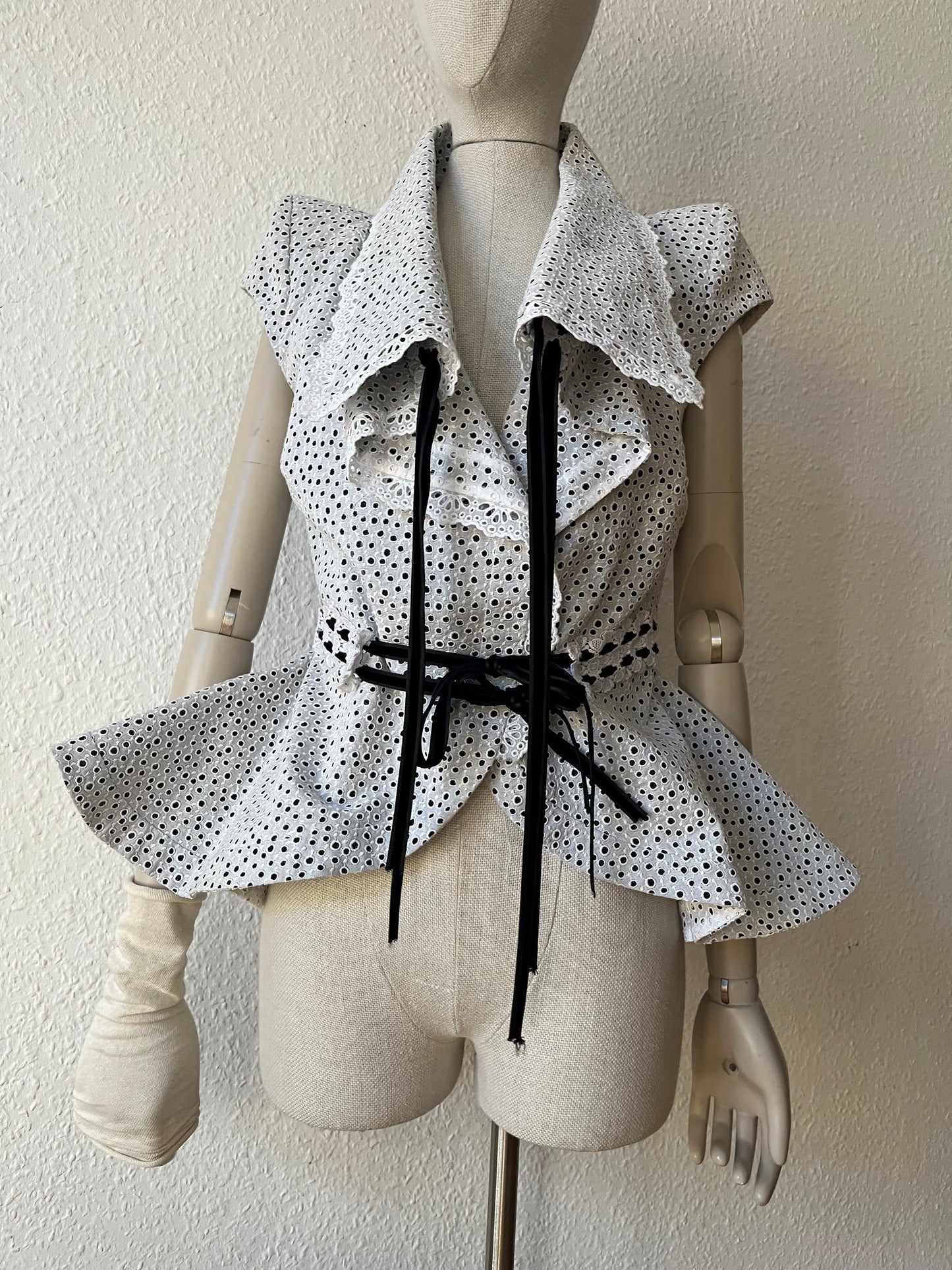 Antonio Berardi deconstructed lace blouse