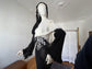 annina mohair distressed nun dress