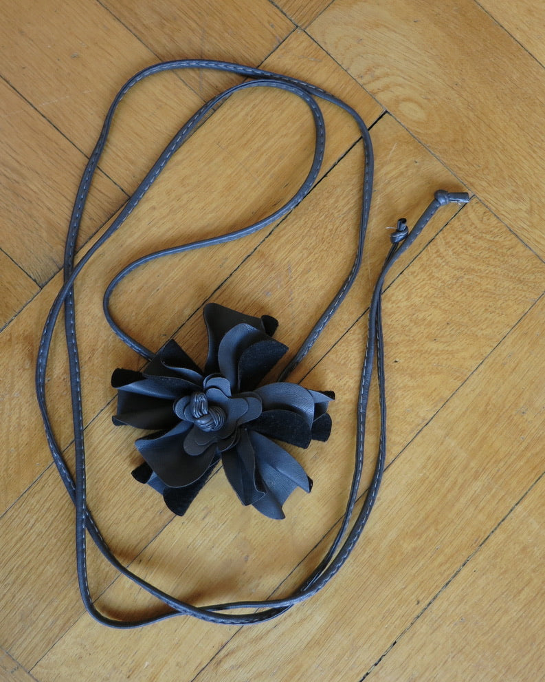 Leather flower accessory