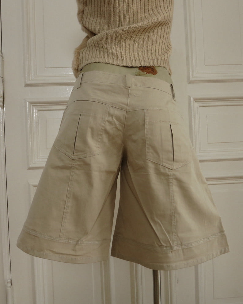 Flared safari shorts